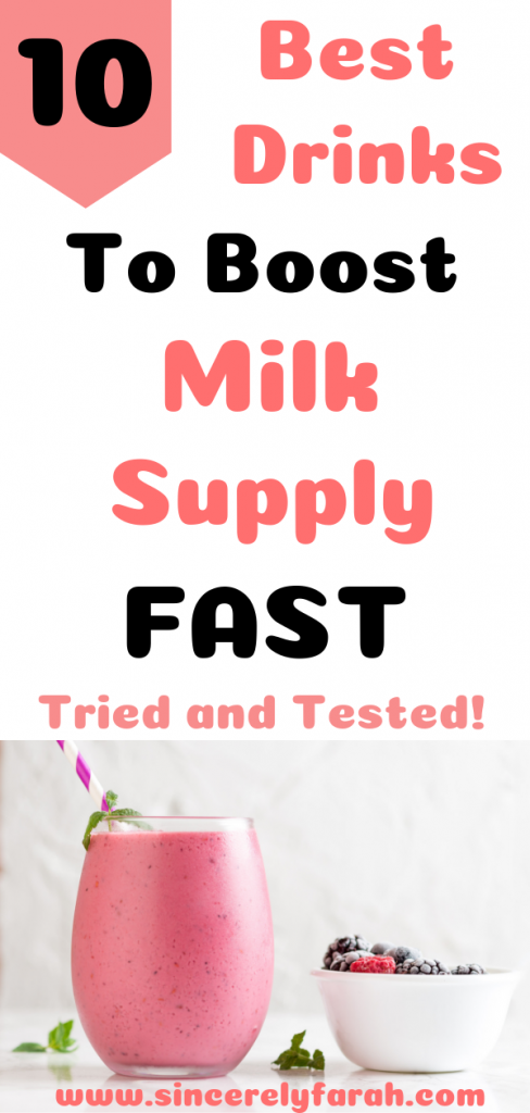 Pin imagine for 10 best drinks to boost milk supply fast