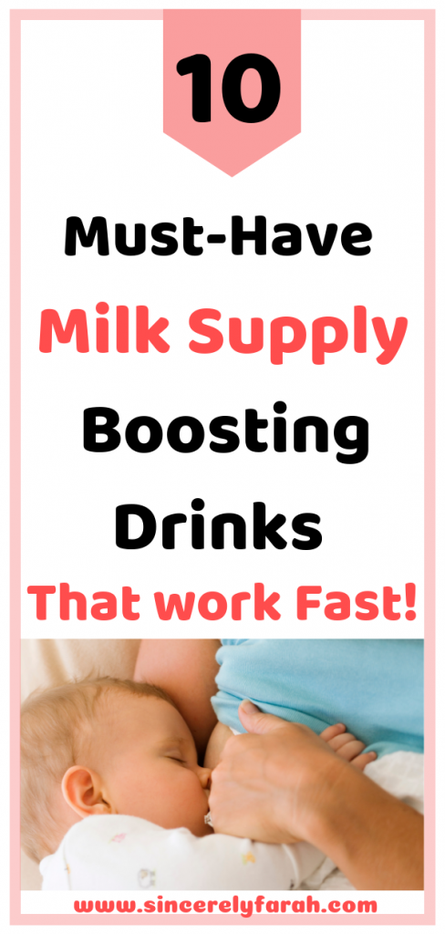 Pin imagine for 10 must-have milk supply boosting drinks that work fast
