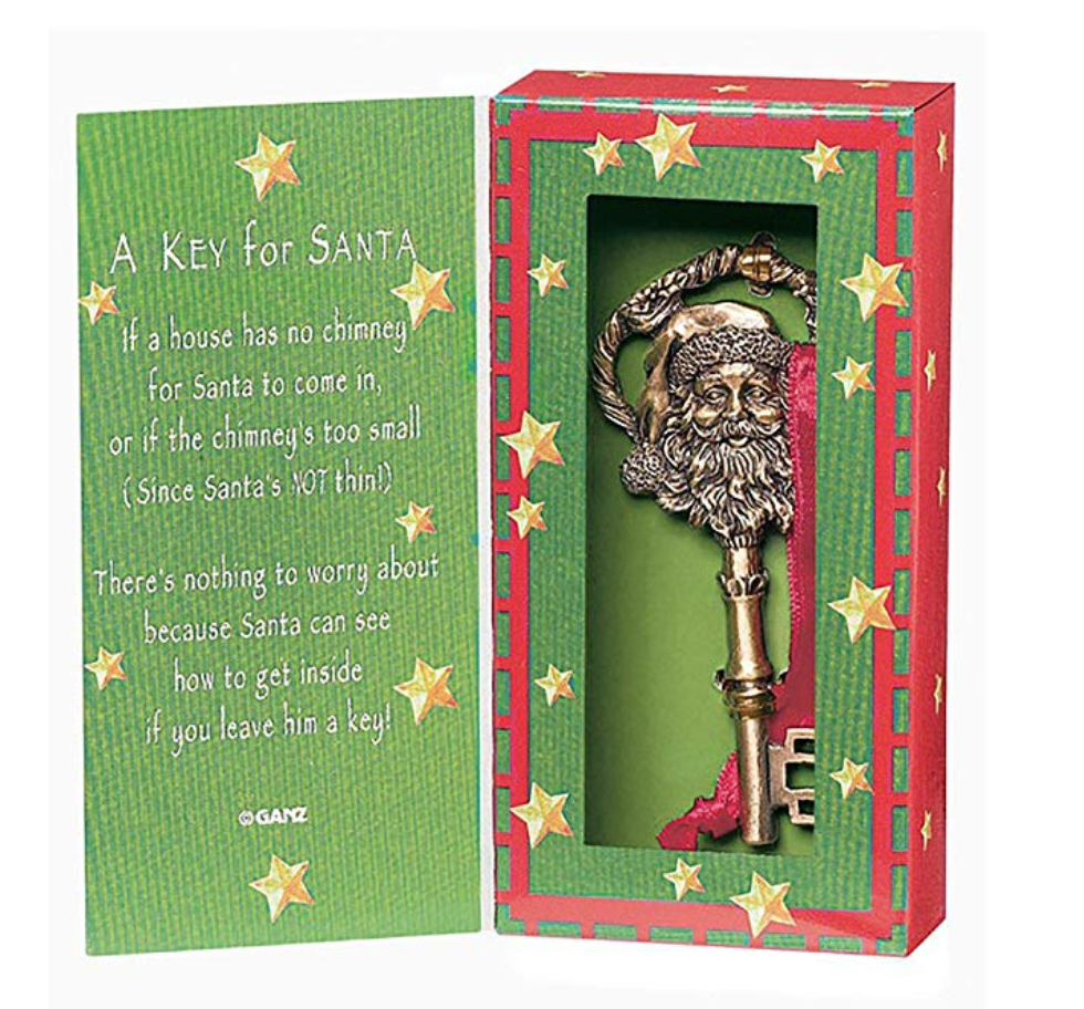 A key for Santa in box to put inside Christmas Eve Box